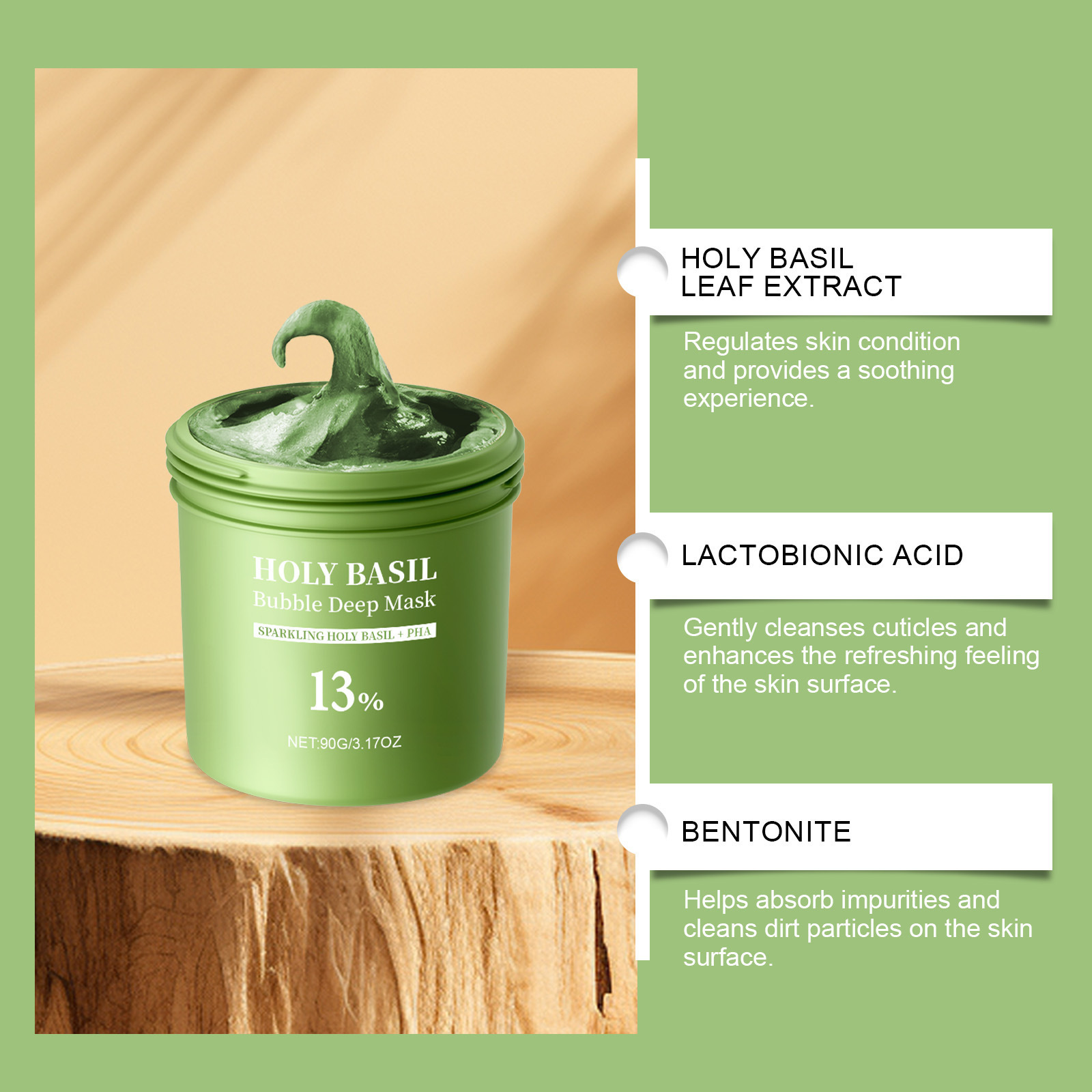 Holy Basil Bubble Deep Mask, r - Dust Mask Construction recensie en prijs