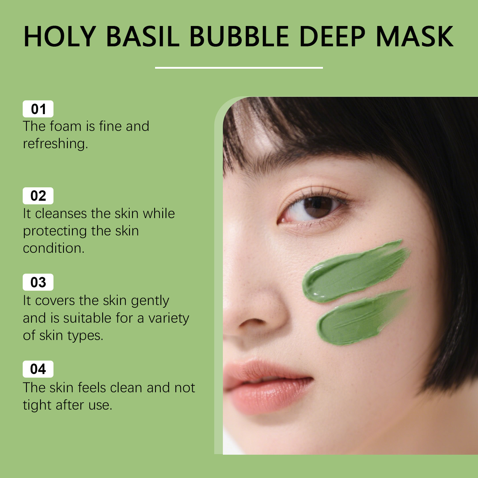 Holy Basil Bubble Deep Mask, r - Dust Mask Construction recensie en prijs