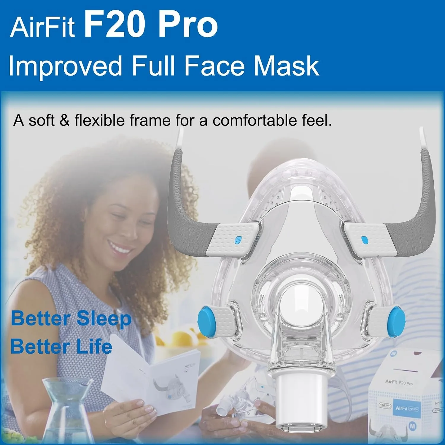 Complete AirFit F20 CPAP-maske - Silicone Mask Bracket recensie en prijs