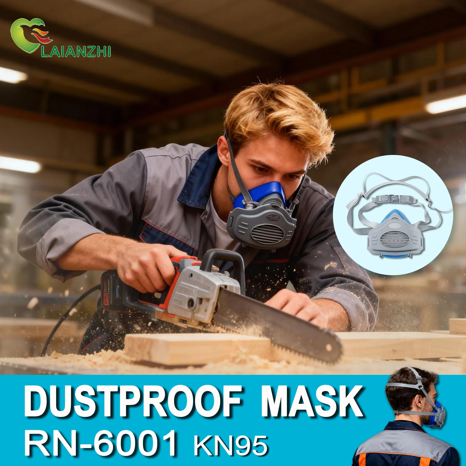 LAIANZHI stofdicht siliconenma - Dust Mask Construction recensie en prijs