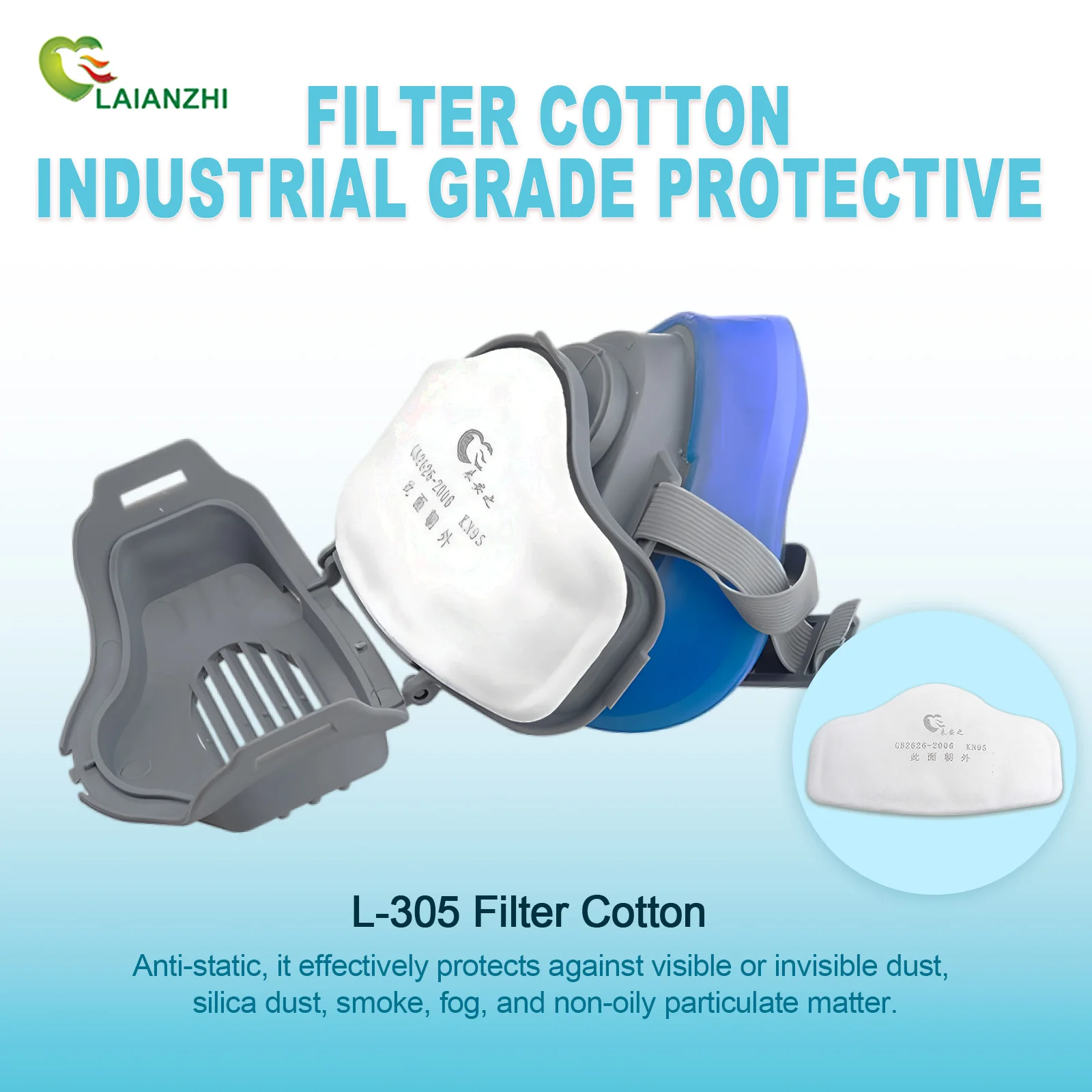 LAIANZHI stofdicht siliconenma - Dust Mask Construction recensie en prijs